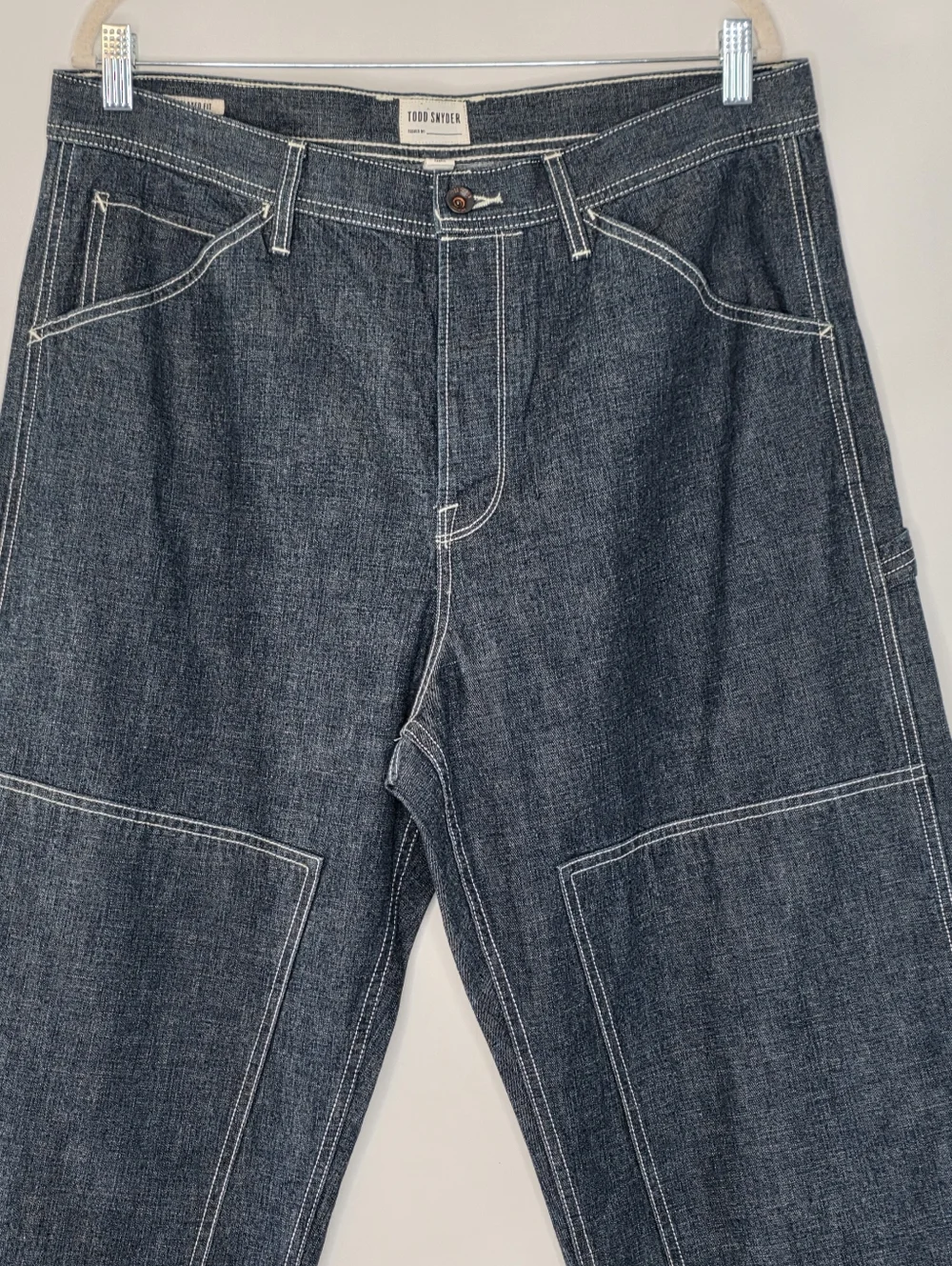 Todd Snyder Relaxed Denim Welder Pants Size 36x33 Cotton Carpenter Jeans NEW - Picture 3 of 15